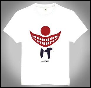 Stephen King's It T-shirt 白色 电影 小丑回魂 T恤 欧美潮流T恤