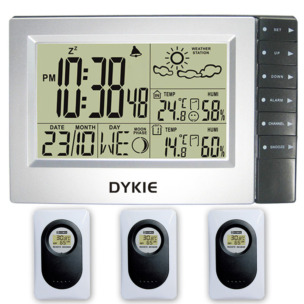 气象站室内和室外电子 温度湿度计  数字闹钟发射器 时钟 电子钟|ruв категории жизнь прибор, Другие бытовой техники, электронный гигрометр - от Buy2taobao.com для оказания профессиональной услуги покупки агента Taobao