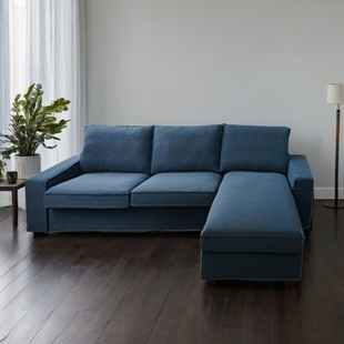 定做适用于奇维三人二人贵妃转角组合沙发套工厂店包邮米白蓝黄色