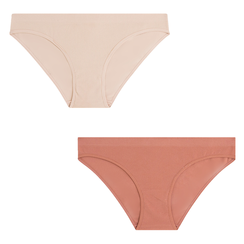 基础款高弹无缝零感罗纹三角内裤