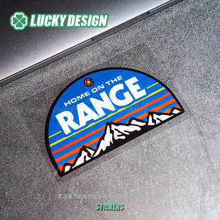 lucky良运车贴 山地户外野营越野一E族贴纸汽车SUV摩托防水反光贴