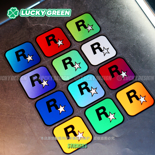 lucky良运车贴R星汽车划痕遮挡个性 饰贴纸 电动摩托油箱侠盗猎车装