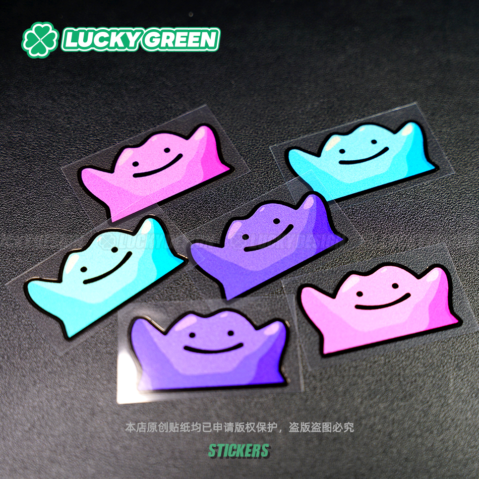 可爱Ditto卡通反光防水车贴