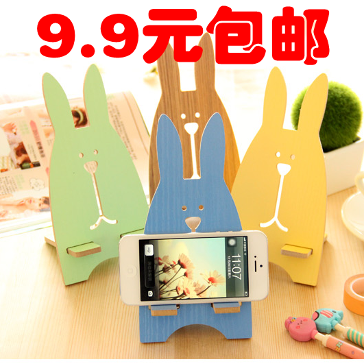 Rainbow colors Prison Break Rabbit mobile phone Bracket the republic of korea originality woodiness DIY rabbit mobile phone Bracket Mobile phone holderin the 3C Digital Accessories, Cell Phone Accessories , Phone holder/Mobile phone holder  category - from Buy2taobao.com to provide professional Taobao agent buy service