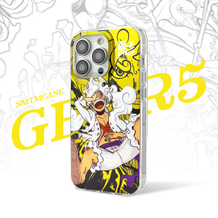 SMTM适用苹果17air手机保护套防摔耐指纹金色镭射16promax动漫二次元 周边海贼王保护壳13路飞5档手机壳