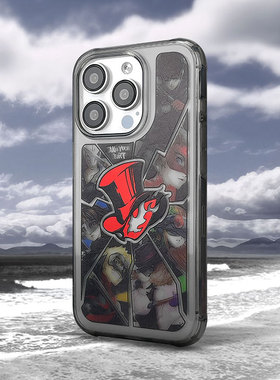 SMTM适用苹果15promax手机壳防摔气囊14透黑新款13动漫二次元原创意p5女神异闻录