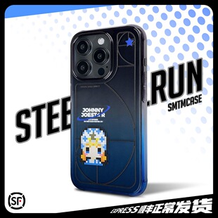 SMTM适用苹果15promax手机保护套防摔渐变12像素风耐发黄14动漫二次元周边乔尼乔斯达JOJO的奇妙冒险手机壳13