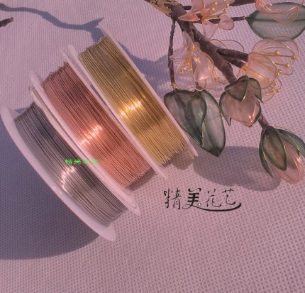 DIY 钢丝线(铜丝)（簪子铜丝线做水晶花铜丝diy 手工配件饰品