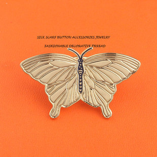 高级感Twilly蝴蝶丝巾扣环披风骏马百搭披肩扣配饰方巾打结高档扣