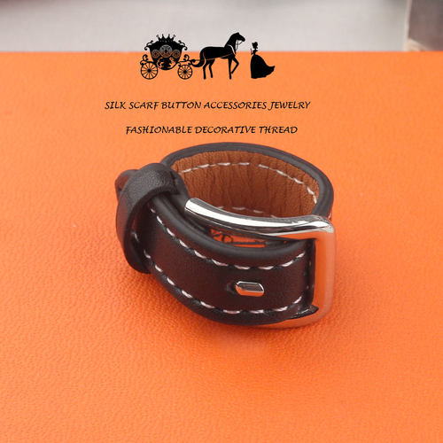 男士皮扣高级感Twilly丝巾扣环披风骏马百搭披肩扣配饰方巾打结扣