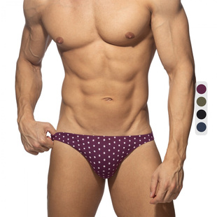 ADDICTED 性感棉质男士三角内裤波点印花高弹透气低腰舒适 AD1401