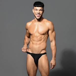 ANDREWCHRISTIAN 男士三角内裤立体压花高弹轻薄透气U凸囊袋93305