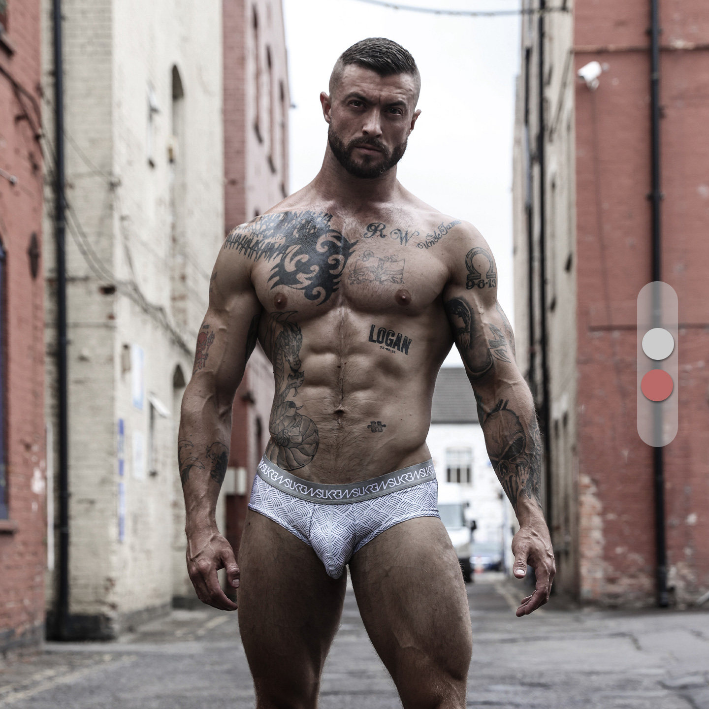 Sukrew 性感工业风印花男士三角内裤高弹透气立体U凸显大囊袋 SAB