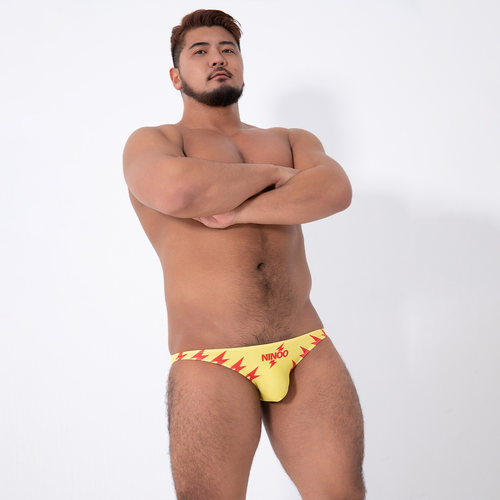 ninoo性感印花男士三角内裤高弹