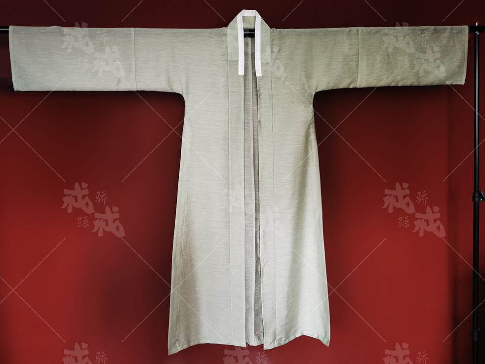 戒骄戒躁大码汉服来料定制宋制褙子折领全长干寺铁拐墓长衫貉袖