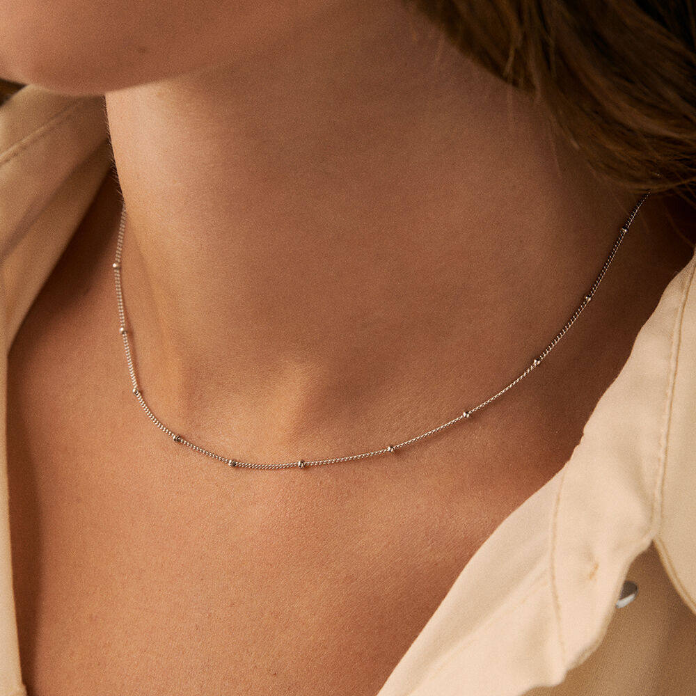 欧洲瑷嘉莎agatha 925纯银项链小众设计感 锁骨链女高级感 素链短