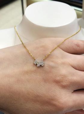 925银镀18K金女小众设计感项链