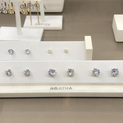 欧洲专柜瑷嘉莎agatha镶钻女耳钉