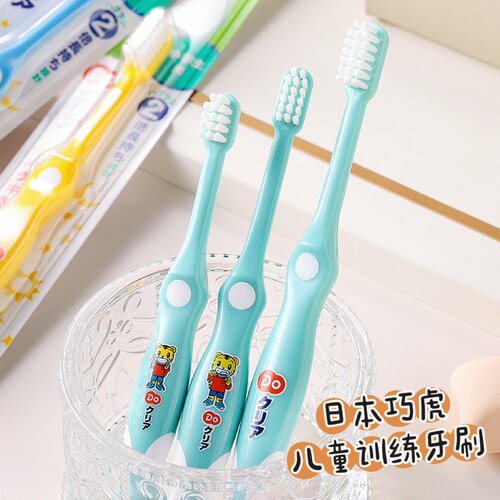 日本巧虎儿童牙刷0-1男女孩宝宝婴幼儿乳牙刷软毛训练护齿2-4-6岁