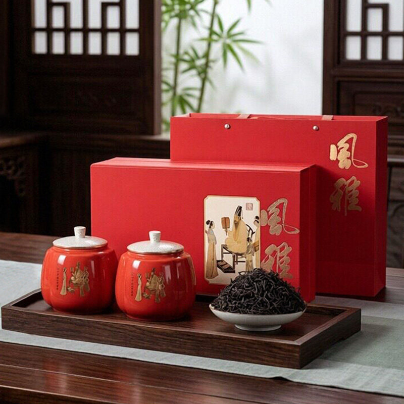 2026年礼品茶特级正山小种红茶浓香型福建武夷山桐木关茶叶礼盒装