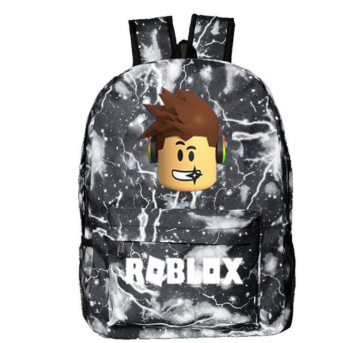 跨境亚马逊roblox书包新款游戏周边双肩背包学生星空双肩包闪电包