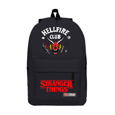 怪奇物语stranger things书包格子帆布双肩包街头男女学生背包