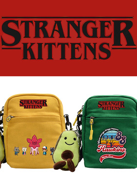 Stranger Thing怪奇物语单肩包电影周边帆布透气男女斜跨小方包