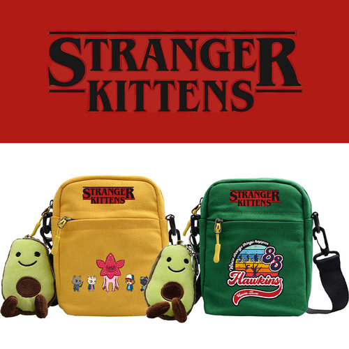 Stranger Thing怪奇物语单肩包电影周边帆布透气男女斜跨小方包