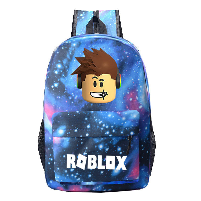 游戏ROBLOX书包周边背包闪电雷电格子星空书包男女双肩包厂家直供