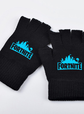 堡垒之夜手套Fortnite手套夜光动漫游戏周边保暖棉线半指手套