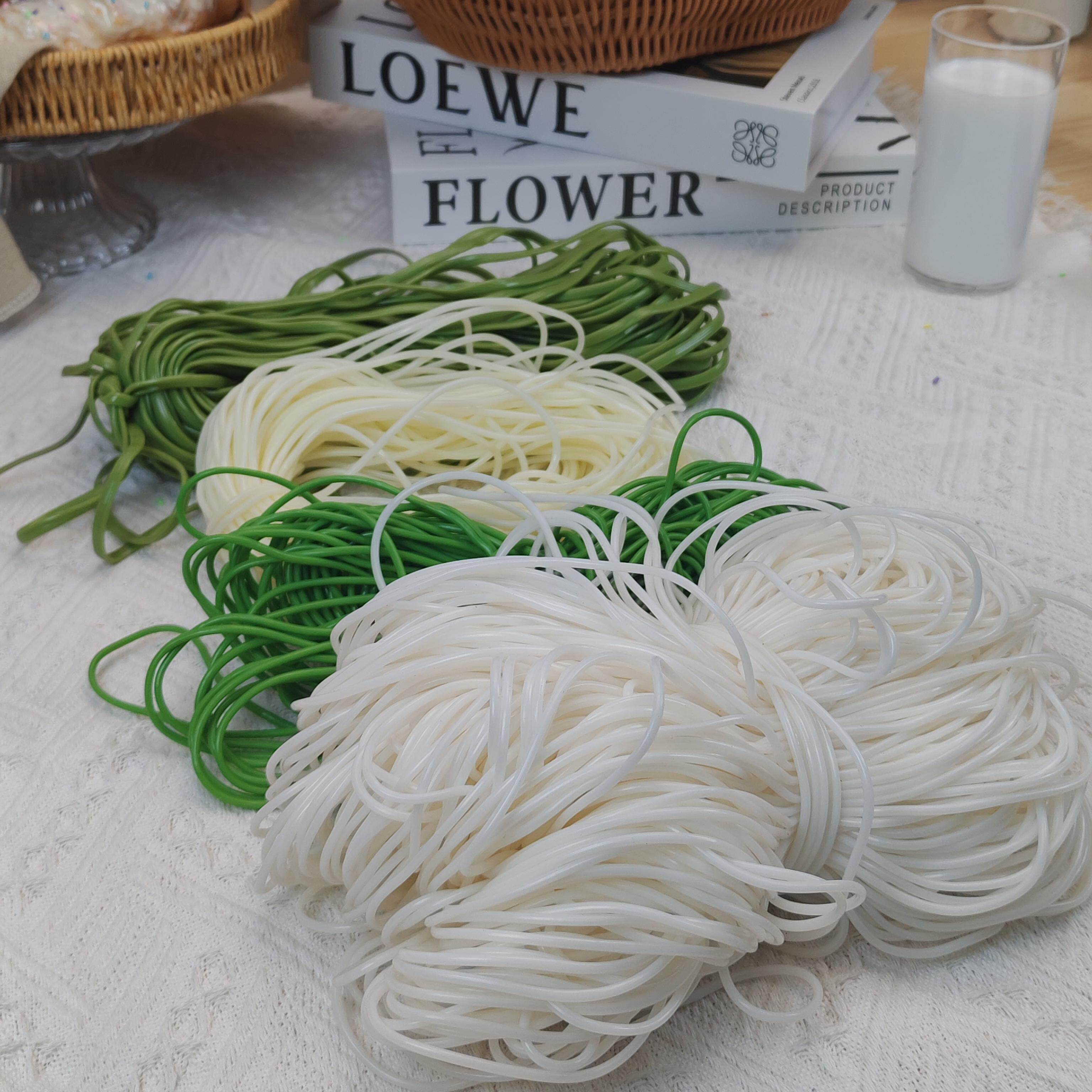 儿童益智玩具仿真面条模型彩色粉丝圆粉宽粉柔软影视道具儿童认知