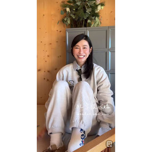 国现sasa同款American Vintage 20周年圆领大廓形卫衣卫裤纪掌柜