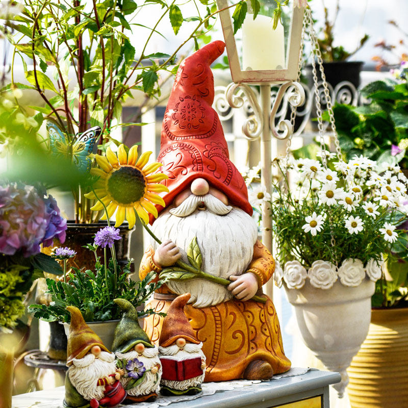 花园精灵矮人地精摆件家居饰品桌面摆件阳台户外花园装饰布置造景