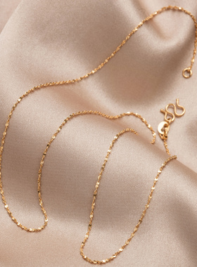 满天星M扣素链轻奢金色细链条