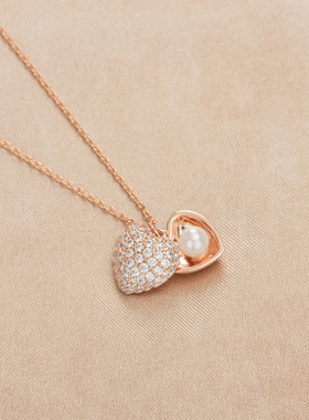 苏瑞瑞轻奢爱心宝盒珍珠项链