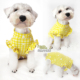 狗狗包肚衣服泰迪比熊护肚子高领飞袖 背心小清新格子蓝色粉色黄色
