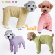 秋冬狗狗双面绒加绒加厚保暖加长裤 腿卡通云朵半边绒拉链护肚衣服