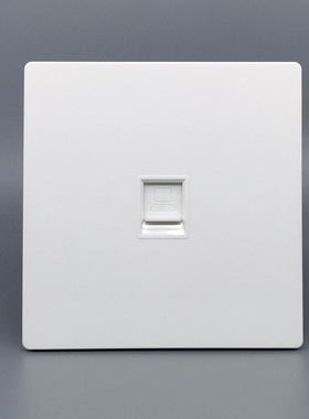 86型单口六类屏蔽网络直插对接面板CAT6电脑网线口直通插座rj45