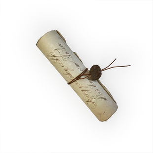 复古贺卡diy拍照道具 结婚宣言卡 MarrySo 高端婚礼卷轴誓言卡欧式