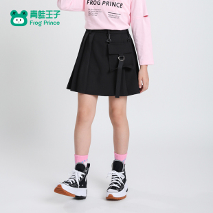 短裙休閑工裝 青蛙王子童裝 春季 風(fēng)半身裙女寶寶新款 中大童女時(shí)尚