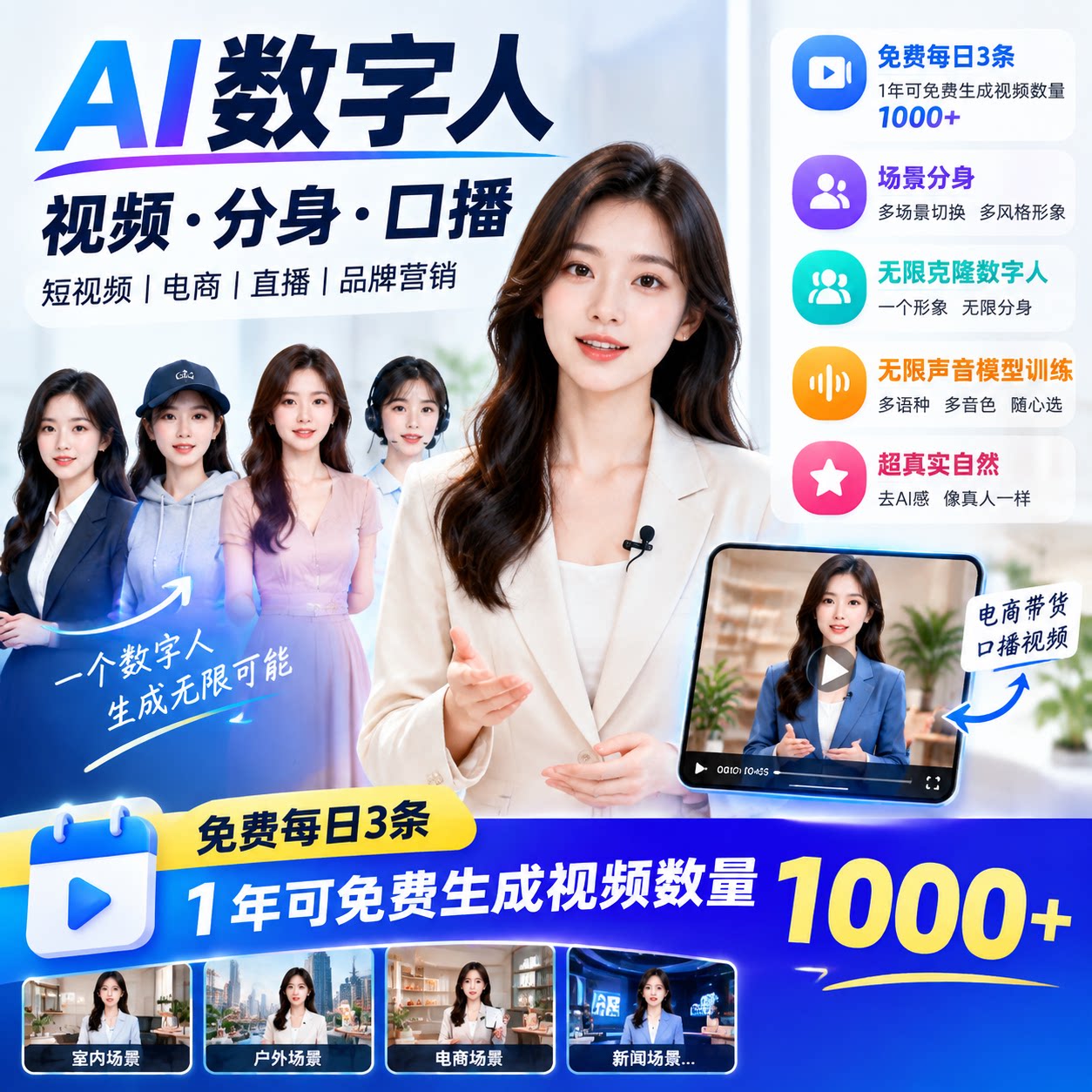 AI数字人分身克隆对口型短视频图片