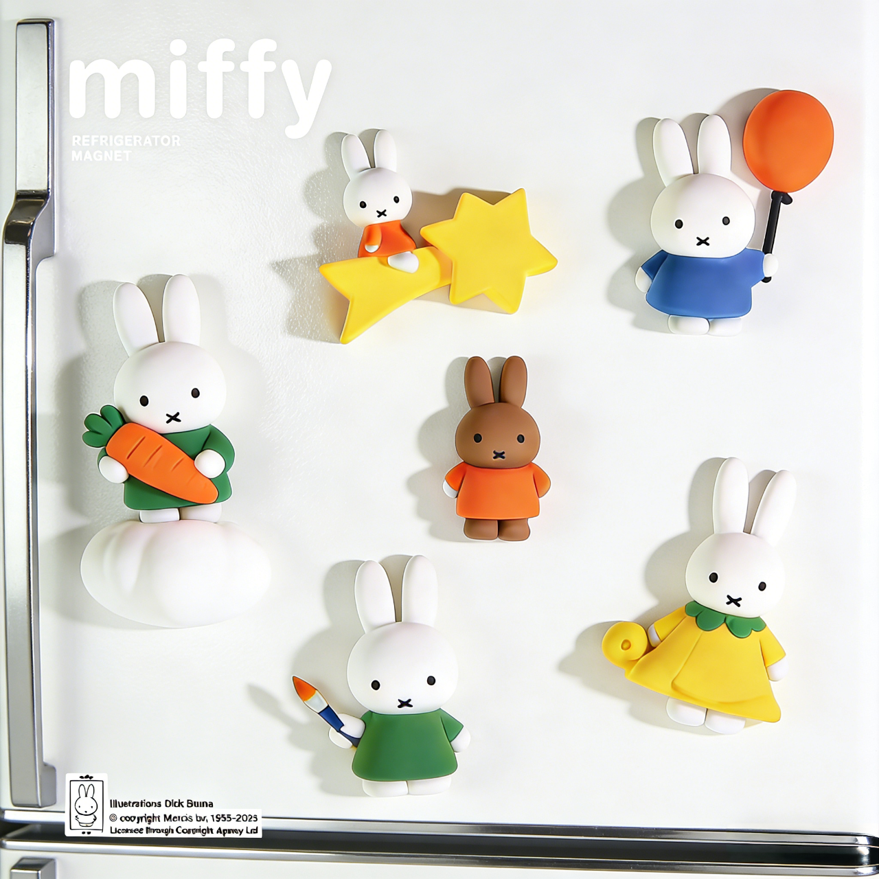 Miffy米菲冰箱贴盲盒正版周边磁吸公仔玩偶手办可爱摆件生日礼物,模玩/动漫/周边/娃圈三坑/桌游,潮玩盲盒,淘宝优惠券,粉丝福利购,淘宝优惠卷