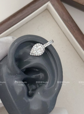 「小灵蛇」满钻华子耳骨夹轻奢小众清冷感耳夹无耳洞耳饰