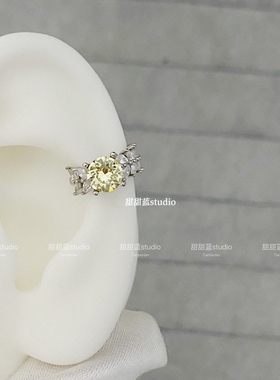 「麦穗」奥地利华子耳骨夹小众耳夹无耳洞耳饰小红书同款精灵耳饰
