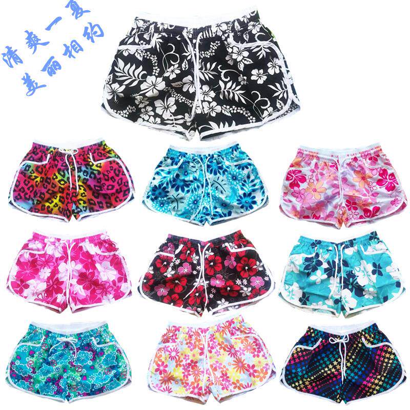 沙滩裤女夏海边度假短裤碎花加大码时尚热裤可爱运动裤宽松速干潮|ruв категории Женская одежда, брюки, брюки - от Buy2taobao.com для оказания профессиональной услуги покупки агента Taobao