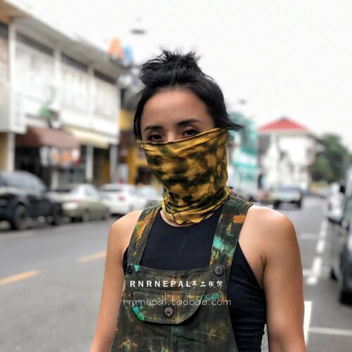 原创嘻哈扎染发箍嬉皮脖套头巾