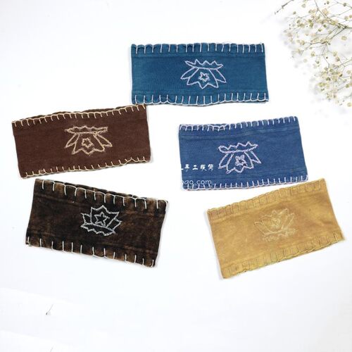 嬉皮发带男脏辫潮宽边刺子绣纯棉