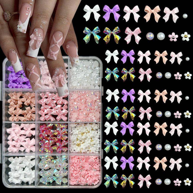 极光蝴蝶结格套盒12哑光美甲混装好钻很指甲新款树脂装饰品饰品,彩妆/香水/美妆工具,美甲工具,淘宝优惠券,粉丝福利购,淘宝优惠卷