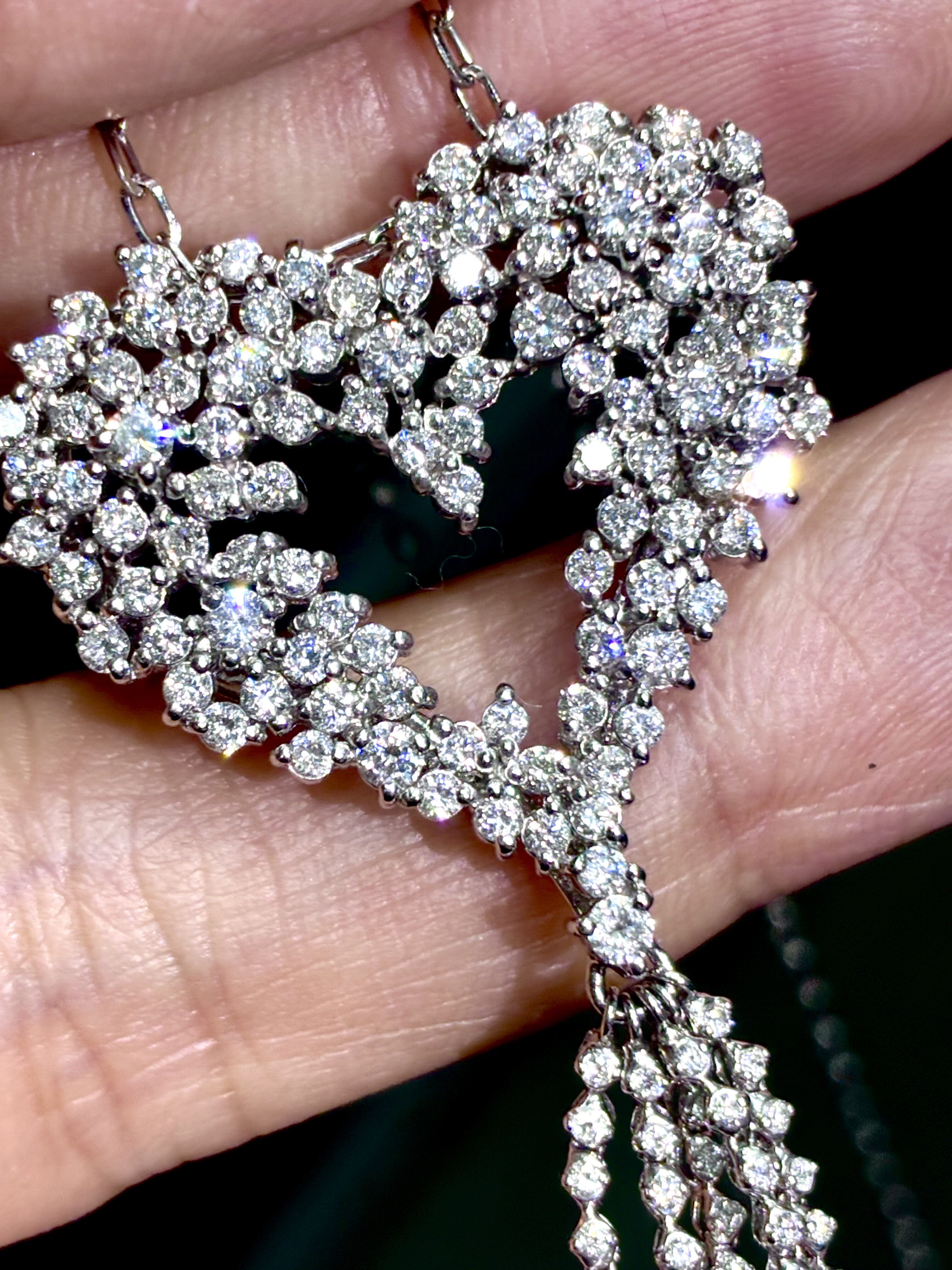 1万多亏本卖的近2克拉满钻流苏项链 15克多重镶嵌可当毛衣链45cm,珠宝/钻石/翡翠,颈饰,淘宝优惠券,粉丝福利购,淘宝优惠卷