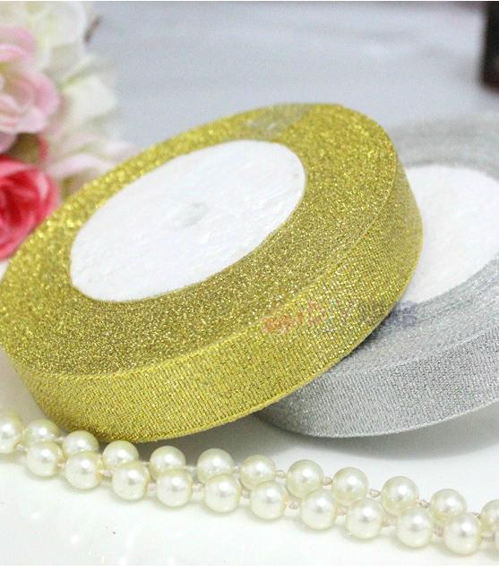 金葱带 金色银色丝带 礼品包装彩带/圣诞带丝带缎带 1卷25码